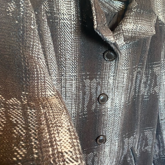 NORTHERN Reflections Jacket Wool Tweed Coat Brown Neutral Warm Button Up Large - Picture 2 of 15
